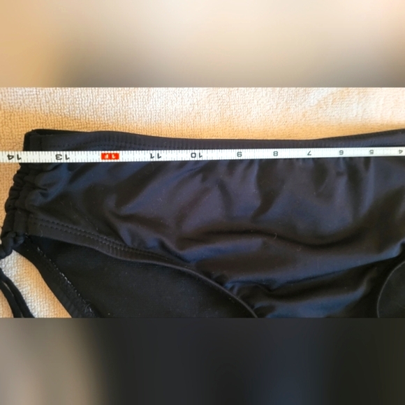 New Directions Black String Bikini Bottom with Pink‎ Accent (Size M) - Picture 6 of 12